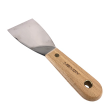 6cm Double clip beech wooden handle stainless steel wall scraper